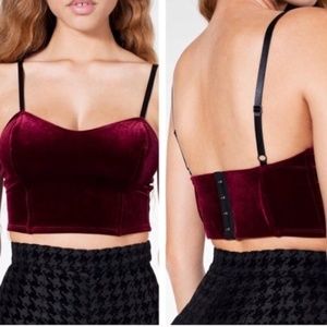 AA Burgundy Velvet Crop